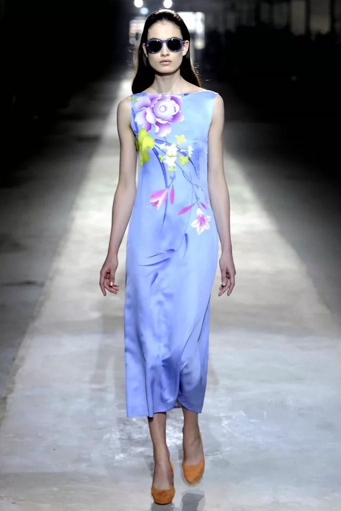 Dries Van Noten Dries Van Noten size:40 White and purple silk printed dres Size M / US 6-8 / IT 42-44 - 8 Thumbnail
