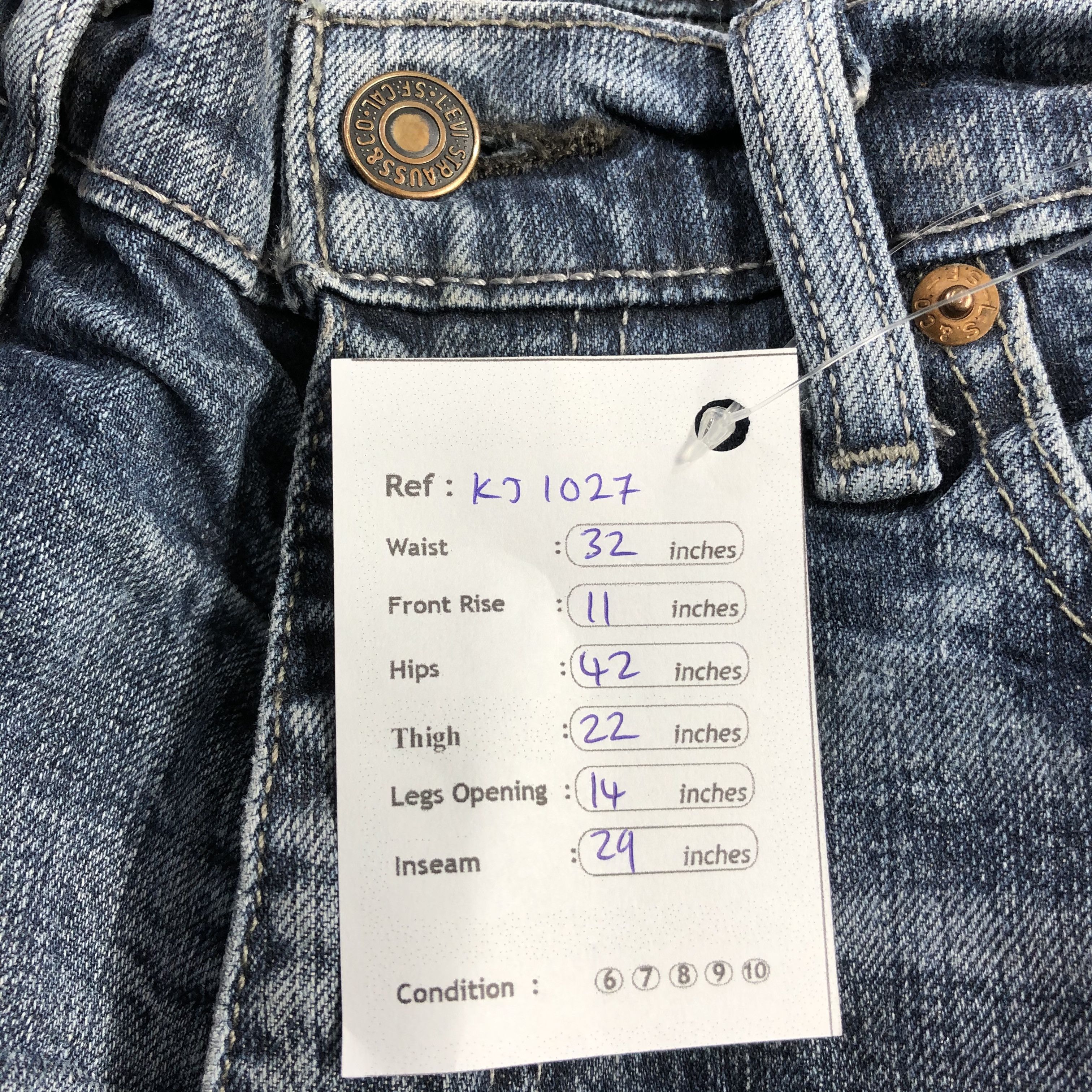 Levi's Vintage Levi's 505 Jeans Distress Faded Blue Denim KJ1027 Size US 32 / EU 48 - 13 Thumbnail