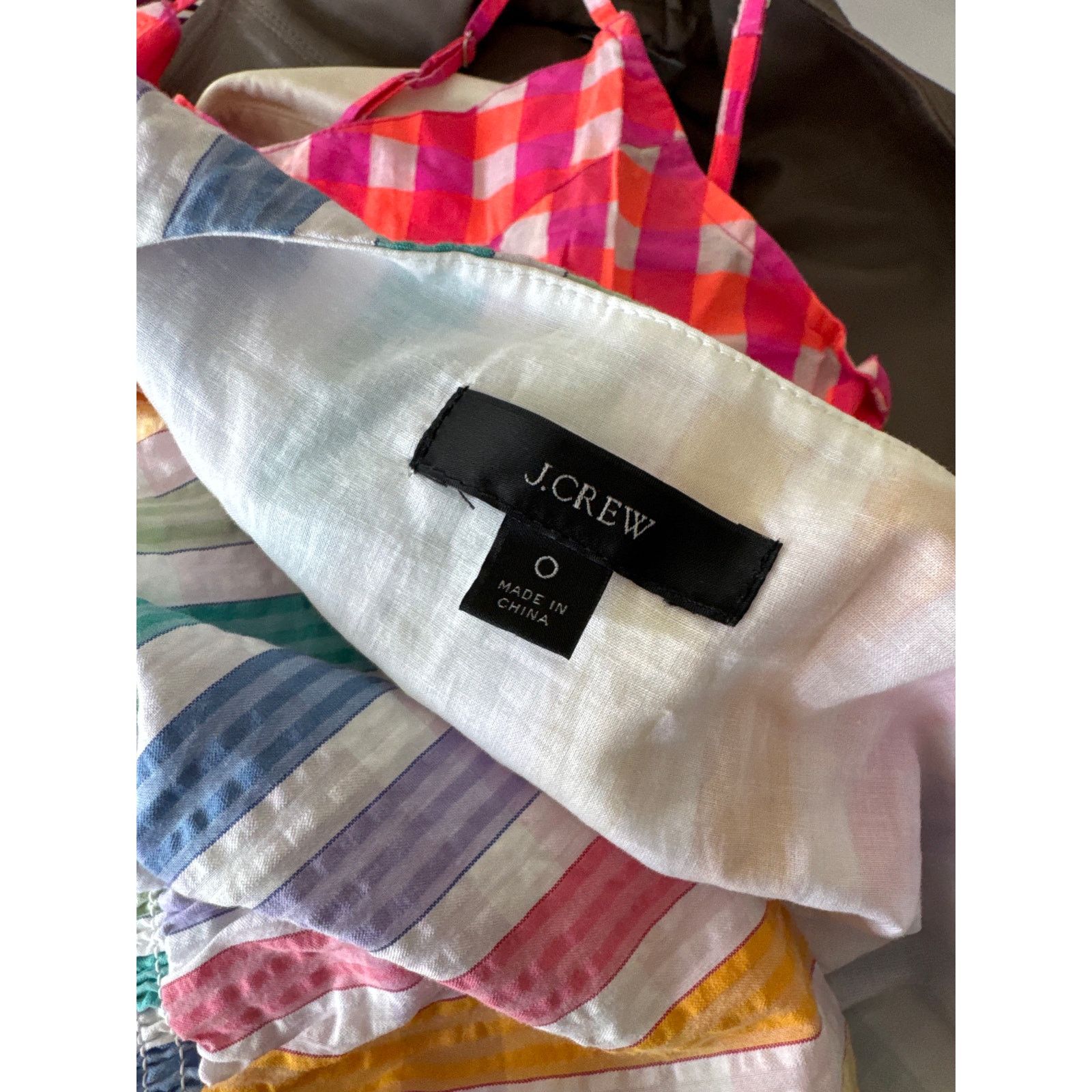 J.Crew J. CREW Square-neck dress in rainbow gingham Style AX236 Size XS / US 0-2 / IT 36-38 - 8 Thumbnail