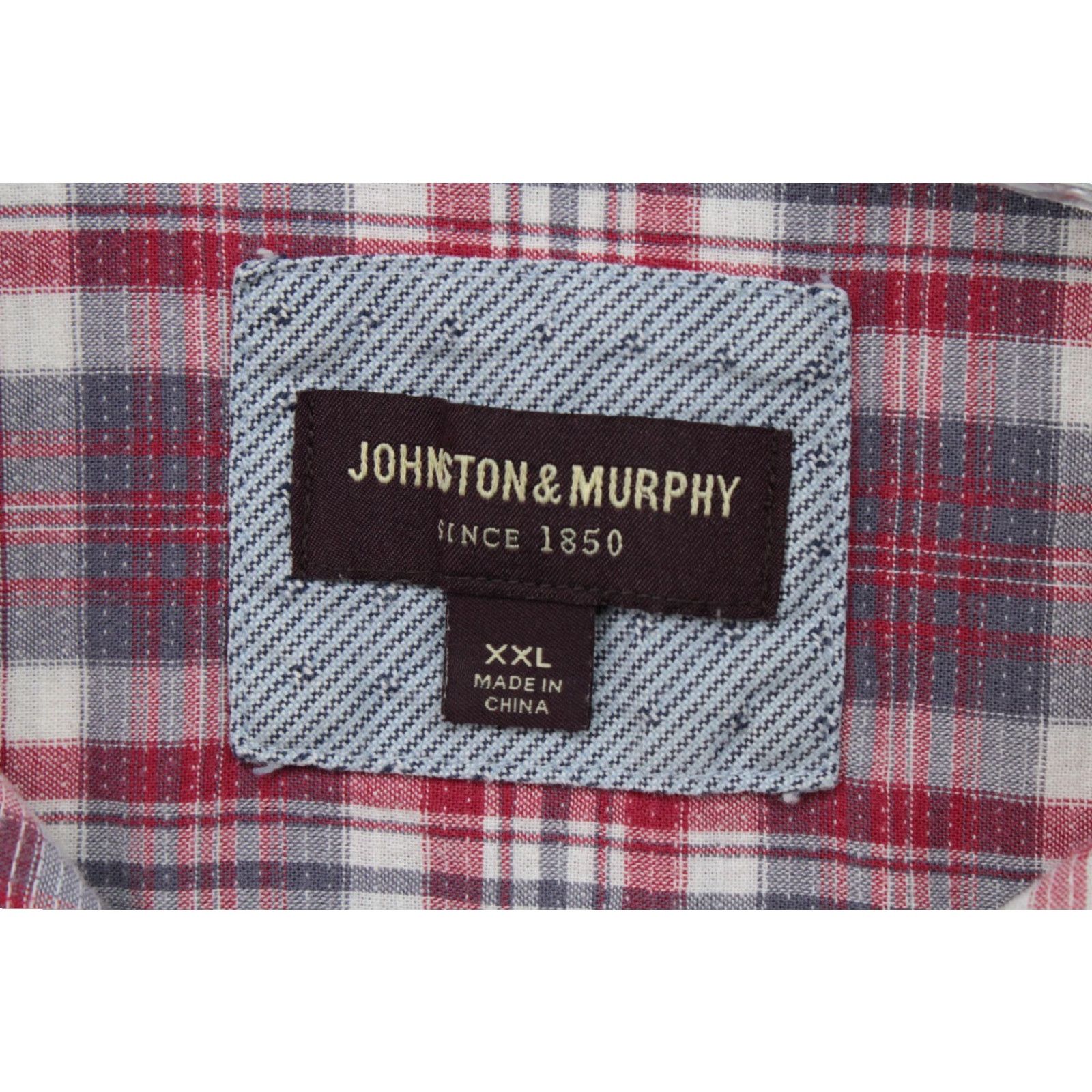 Johnston & Murphy VINTAGE Johnston & Murphy Shirt Men's XXL Red Plaid Short Sleeve Button Up Casual Friday Size US XXL / EU 58 / 5 - 6 Thumbnail