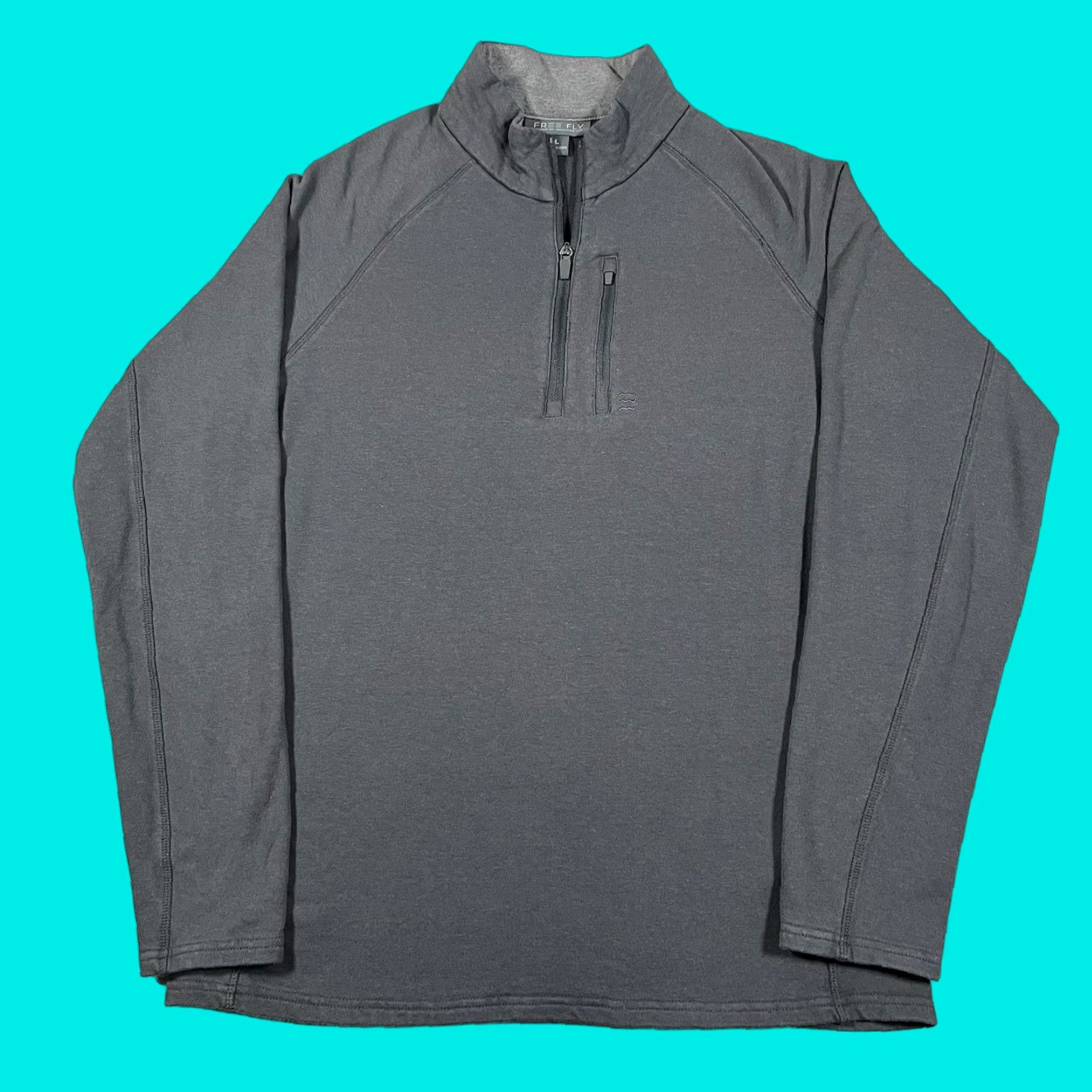 Vintage Free Fly 1/4 Zip Pullover Mens L Bamboo Cotton Performance Sweater Stretch Shirt Size US L / EU 52-54 / 3 - 1 Thumbnail