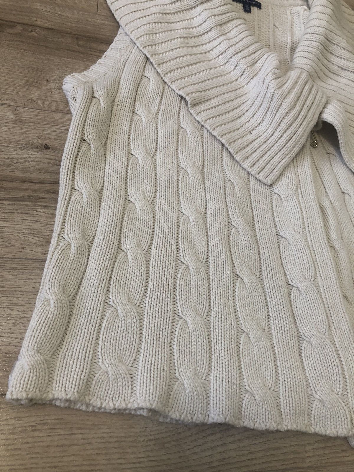 Ralph Lauren × Vintage Ralph Lauren Cardigan Knitted Belted Striped Silk Size L / US 10 / IT 46 - 2 Thumbnail