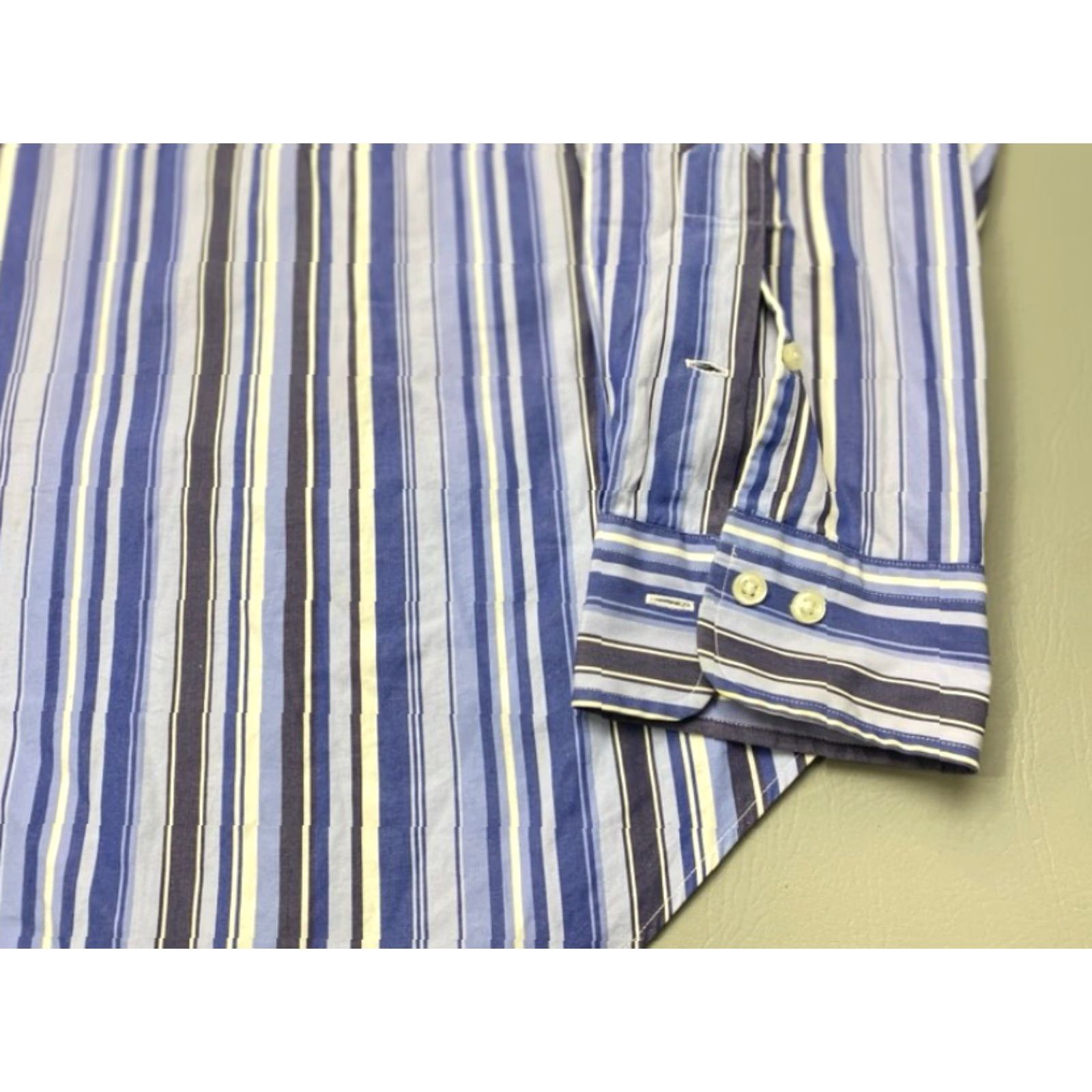 Polo Ralph Lauren Polo Ralph Lauren Shirt Mens XL Blue White Stripe Classic Fit Button Up Size US XL / EU 56 / 4 - 4 Thumbnail