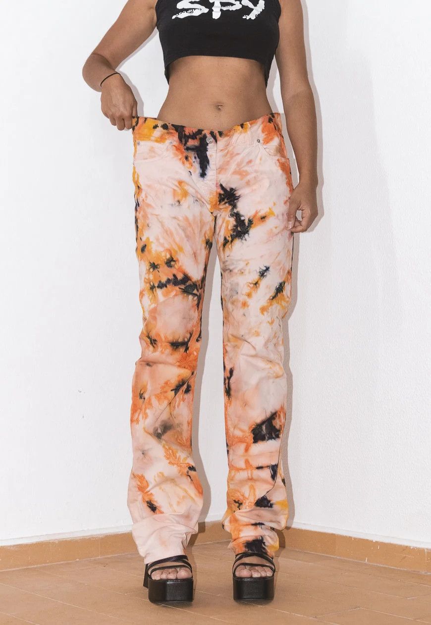 Designer × Japanese Brand × Vintage Vintage Hugo Boss Tie Dye Straight Pants Y2k Size 32" / US 10 / IT 46 - 4 Thumbnail