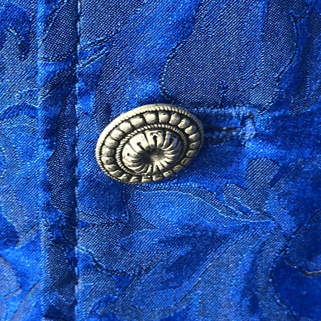Vintage Wah Maker Frontier Collection Blue Silk Vest M Waistcoat Made in USA NWT Mens Size US M / EU 48-50 / 2 - 5 Thumbnail