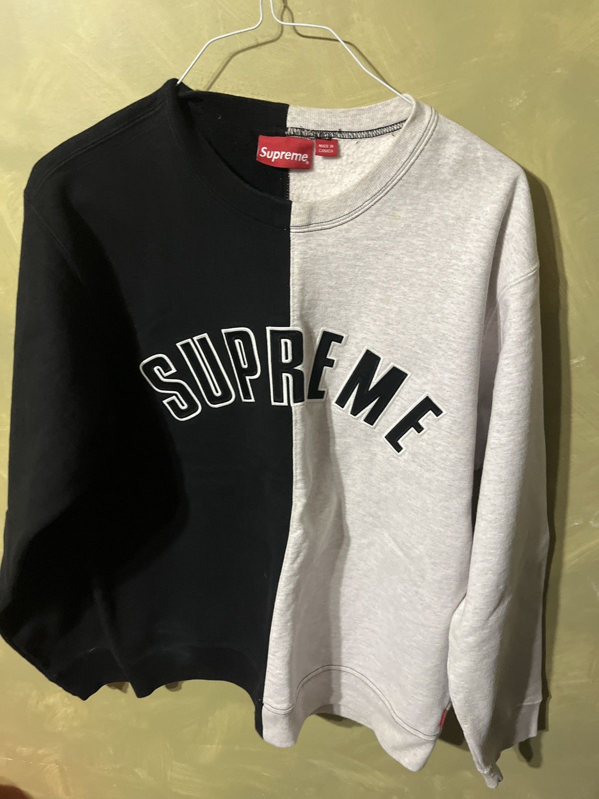 Supreme Supreme Split Crewneck Size US L / EU 52-54 / 3 - 5 Thumbnail