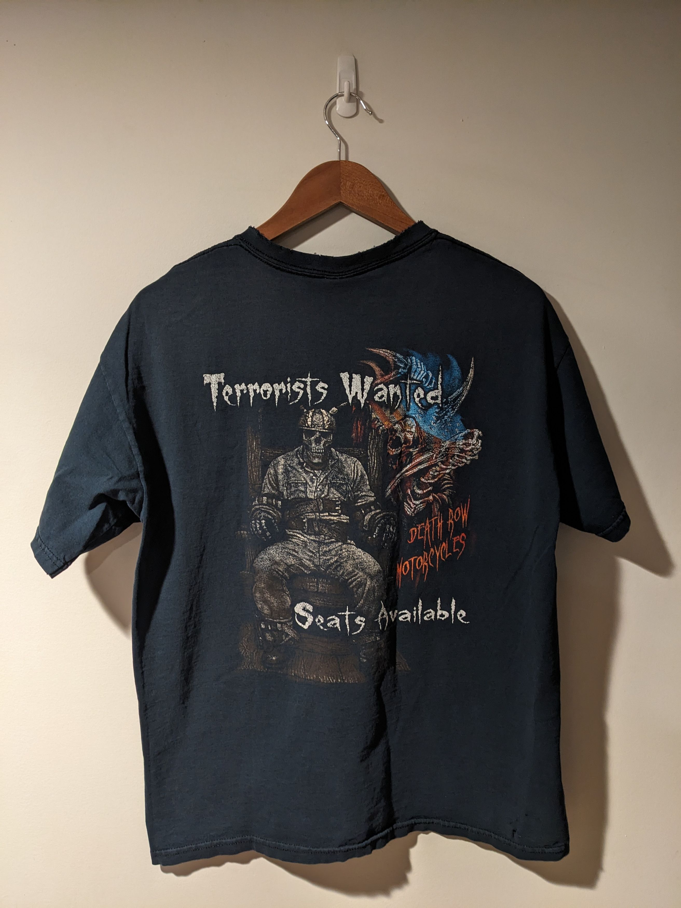Vintage Vintage Y2K Death Row Motorcycle Terrorists Wanted T-Shirt Size US L / EU 52-54 / 3 - 1 Thumbnail