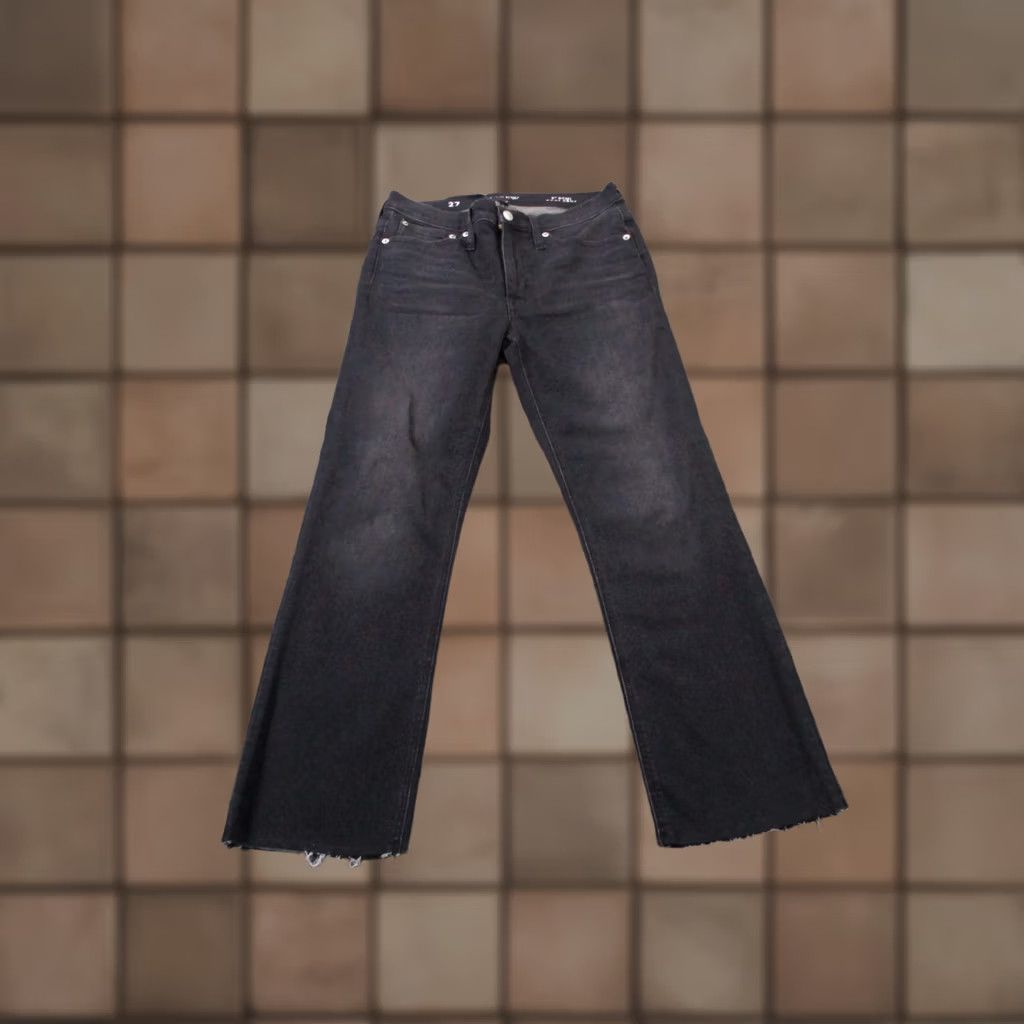 J.Crew J.CREW Jeans Womens 27 Black Denim Demi Boot Crop Frayed Stretch NEW Jeans Women 27 Black Denim Bootcut Modern Size 28" / US 6 / IT 42 - 1 Thumbnail