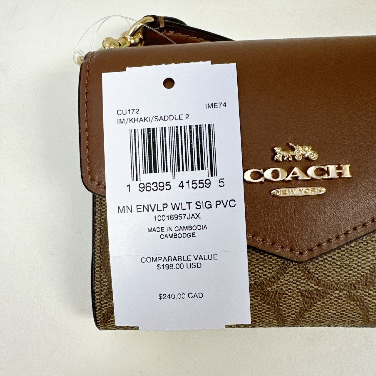 Coach Coach CU172 Mini Envelope Wallet With Strap In Signature Size ONE SIZE - 6 Thumbnail