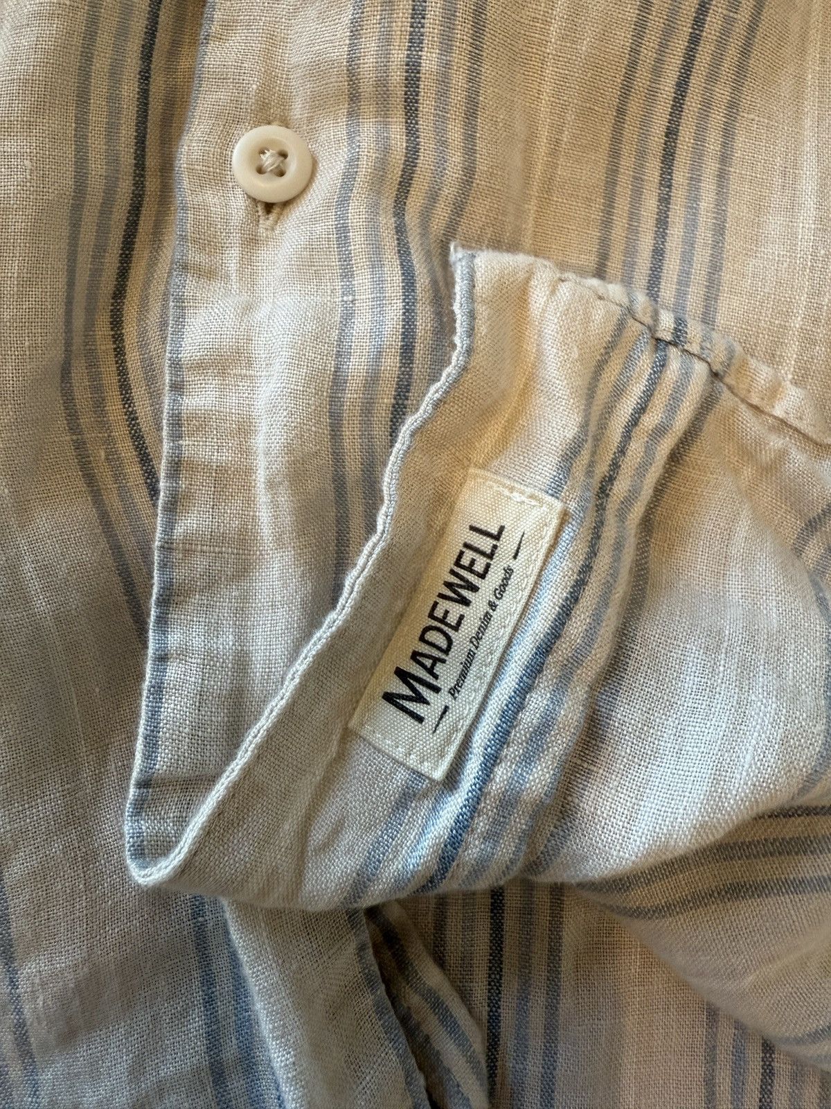 Madewell Madewell Striped Easy Fit Linen Shirt Size US XS / EU 42 / 0 - 4 Thumbnail