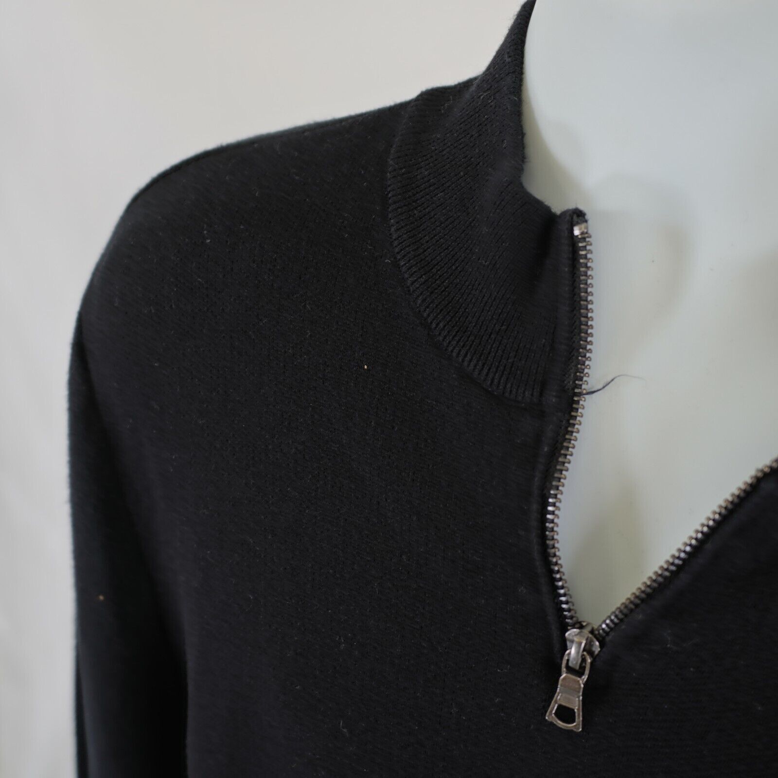 Forever 21 Forever 21 Large Black 1/4 Zip Sweater Long Sleeve Pullover Size US L / EU 52-54 / 3 - 2 Thumbnail
