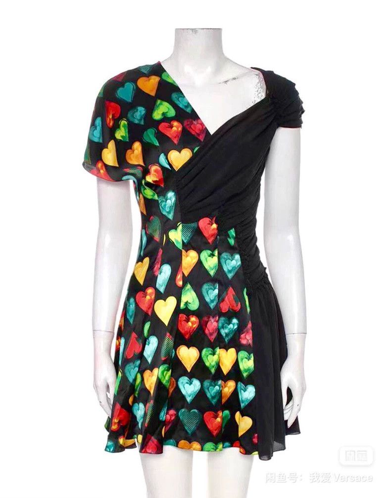 Versace Versace Mulberry silk dress Size XL / US 12-14 / IT 48-50 - 2 Thumbnail