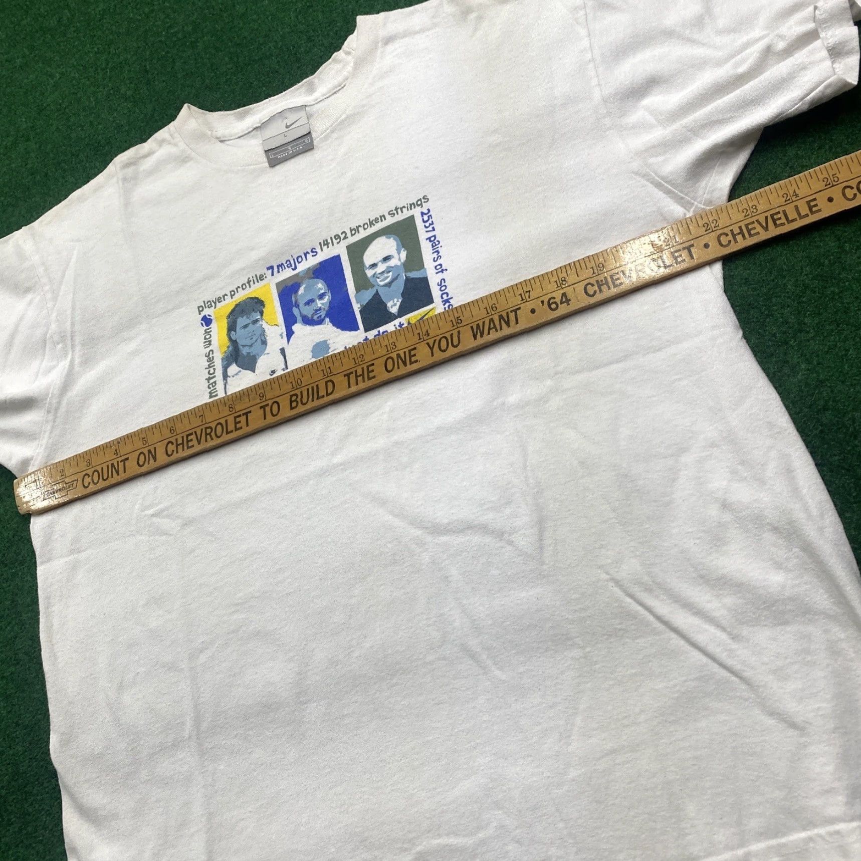 Nike Nike Shirt Mens L White Y2K NYC Tennis Swoosh Logo Tee 2002 Vintage Size US L / EU 52-54 / 3 - 7 Thumbnail