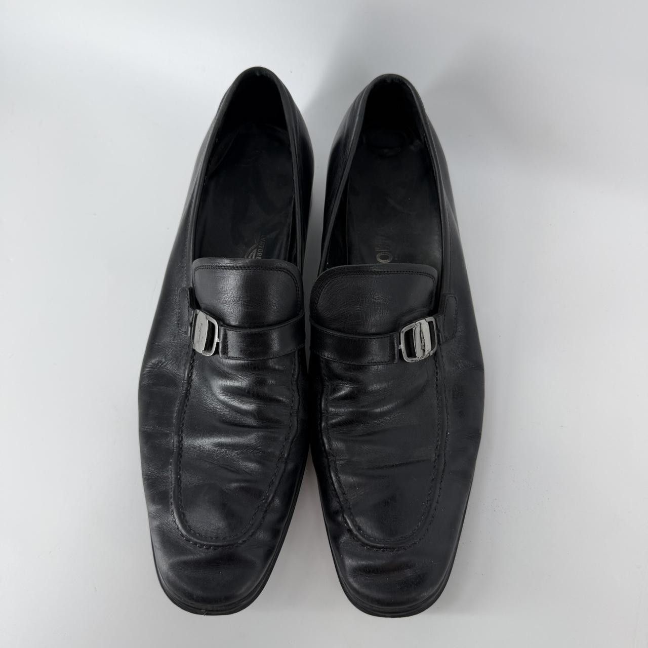 Salvatore Ferragamo Salvatore Ferragamo Men Size 11 Black Leather Size US 11 / EU 44 - 1 Thumbnail