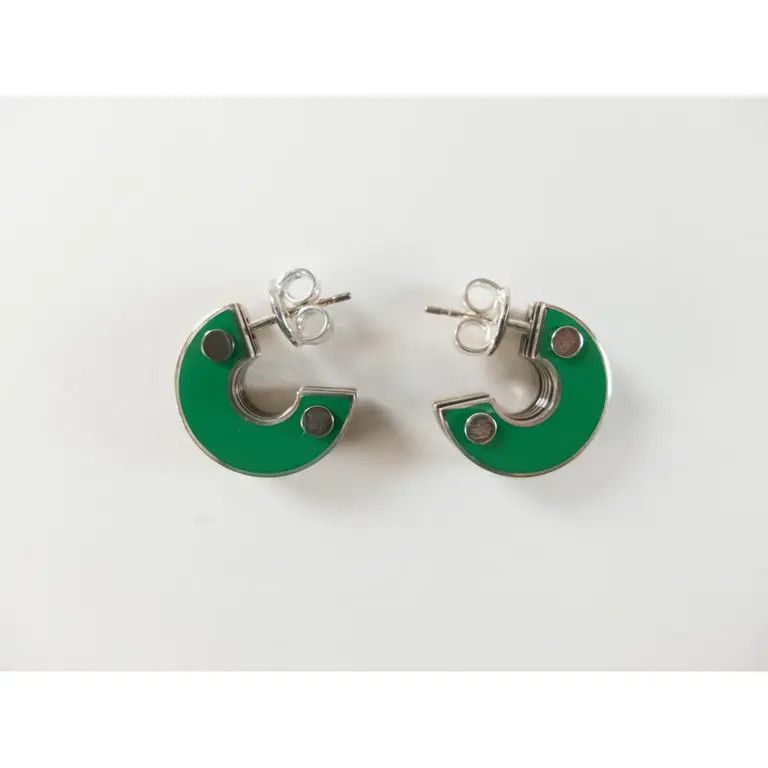 Bottega Veneta o1n1vont1124 Size: OS / Bolt Sterling Earring Green Size ONE SIZE - 2 Thumbnail