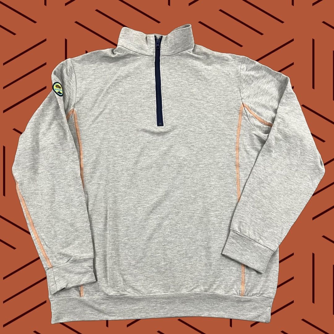 Vintage WEARS WOODY Mens Pullover Sweater Gray XL 1/4 Zip Knit Stretch All Seasons Size US XL / EU 56 / 4 - 1 Thumbnail