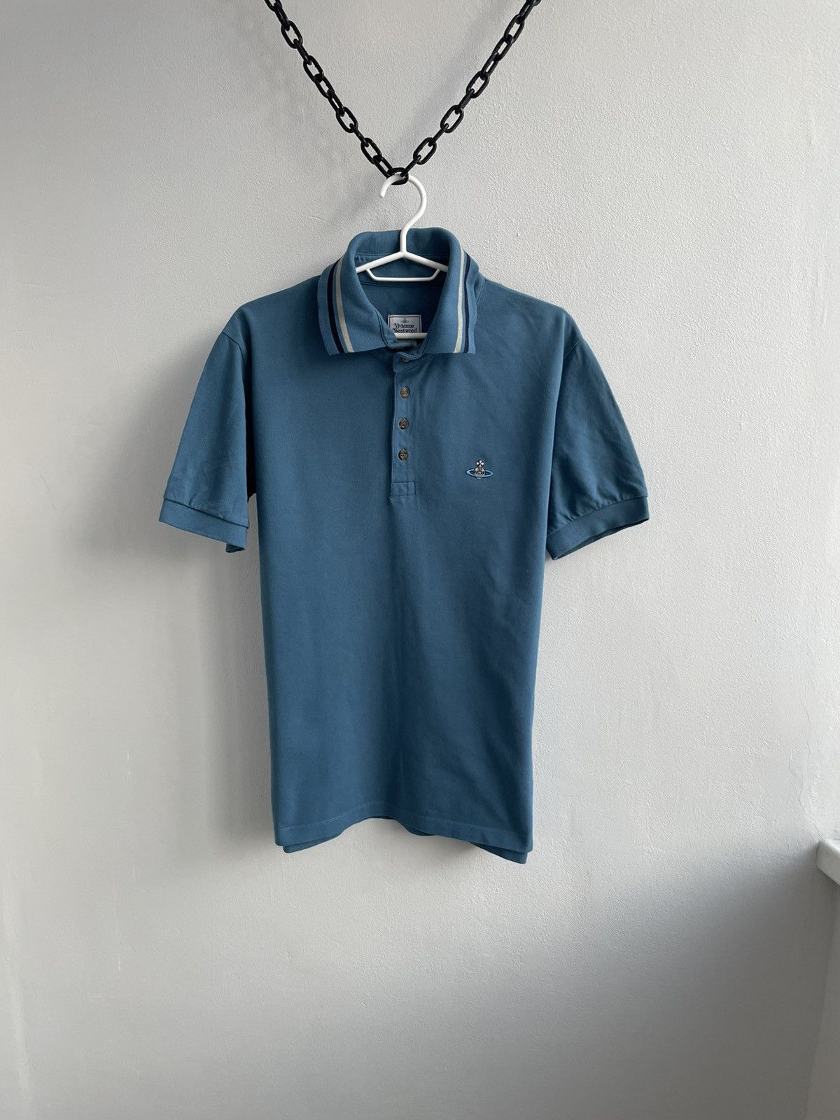 Vivienne Westwood Vivienne Westwood Orb Logo Polo Shirt T Shirt Tee Navy Blue Size US L / EU 52-54 / 3 - 1 Thumbnail