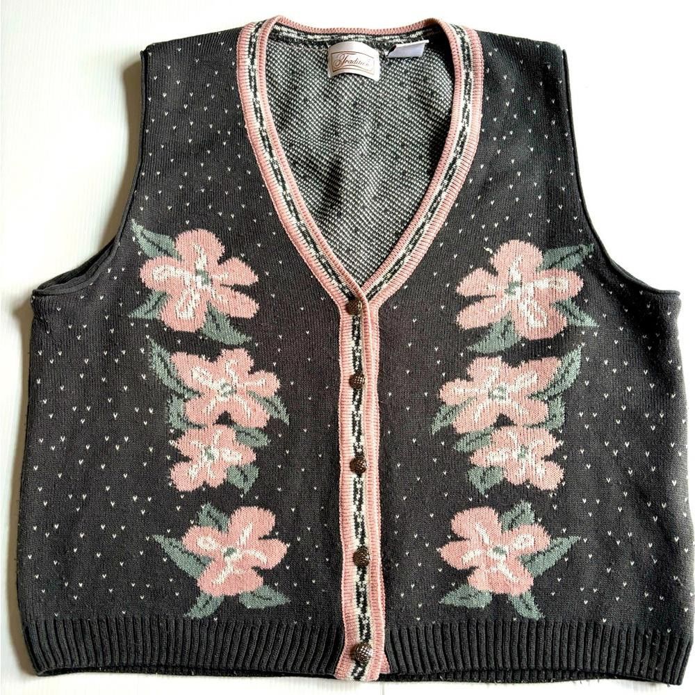 Designer 1990s Vintage Sweater Vest Size M / US 6-8 / IT 42-44 - 1 Thumbnail