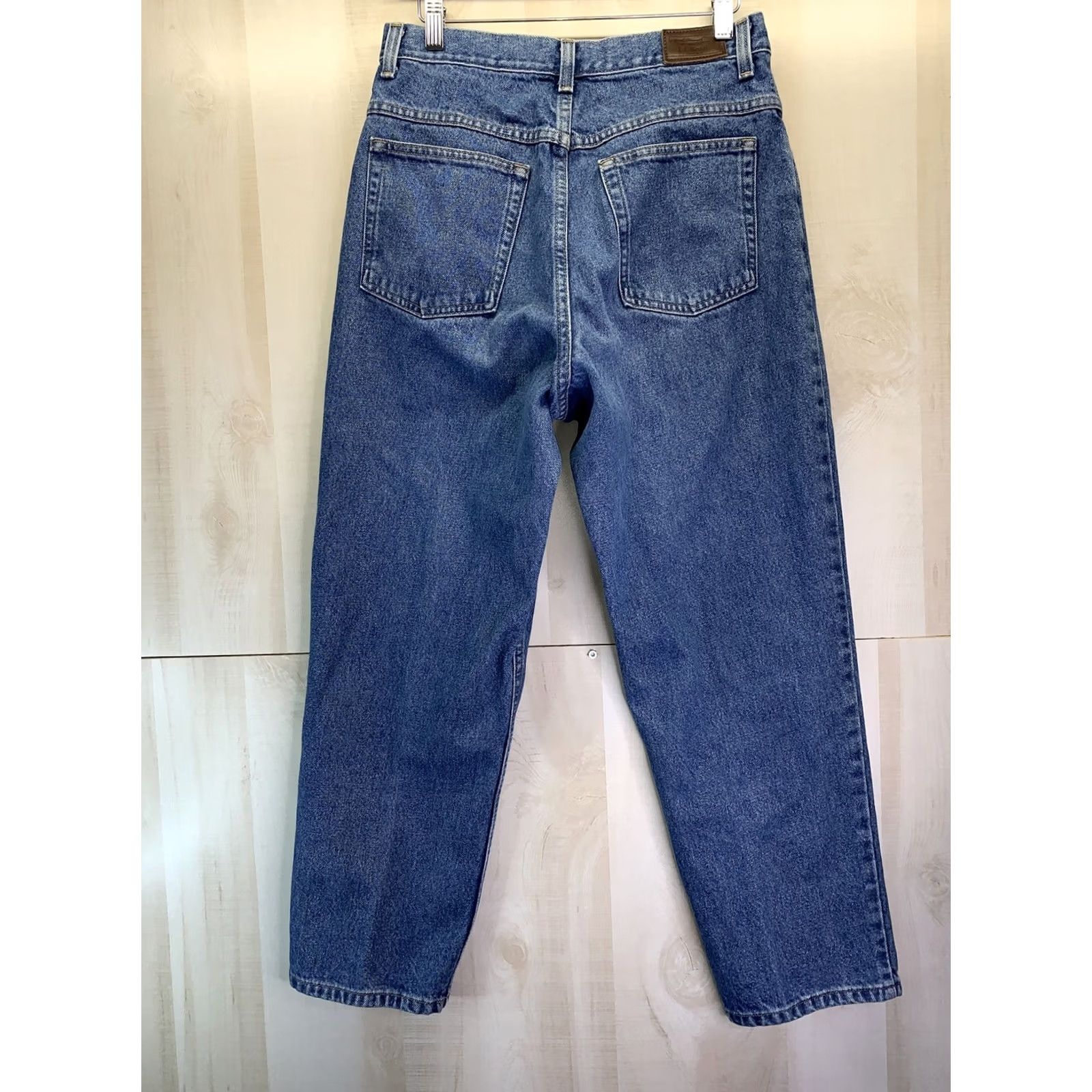 Vintage VINTAGE L.L. Bean Jeans Women 14P Denim Blue Straight Leg 100% Cotton Size 14P Petite Womens Pants Size 36" / US 14 / IT 50 - 6 Thumbnail