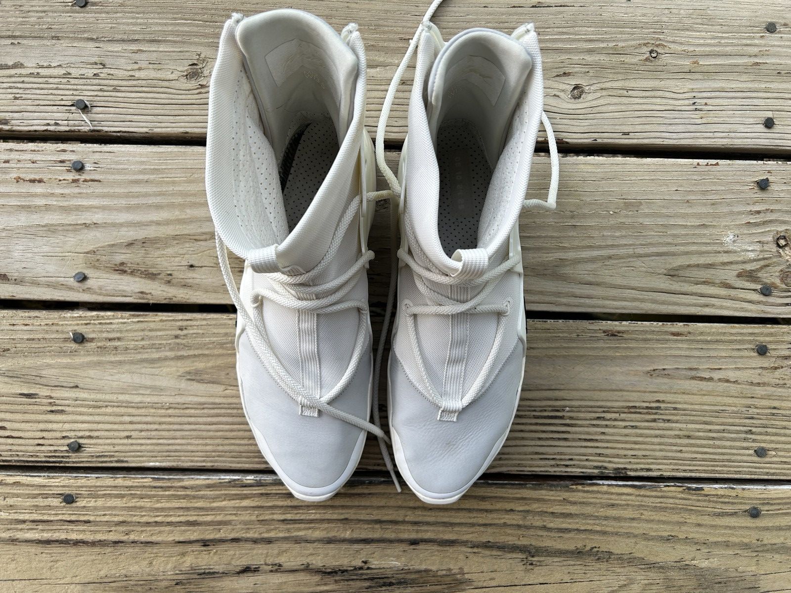 Fear of God × Nike Nike air fear of god 1 fog Jerry Lorenzo sail AR4237-100 Size US 12 / EU 45 - 2 Thumbnail