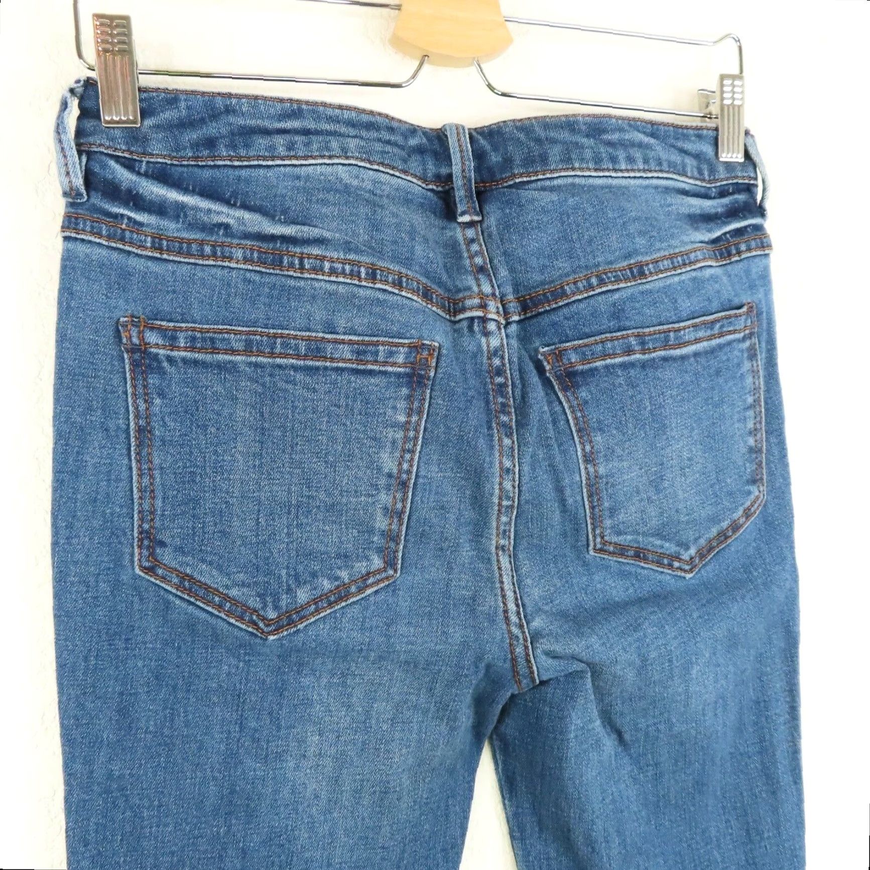 Free People Free People Jeans Women 27 Button Fly Medium Blue Denim Skinny Pockets 5-Pocket Design Regular Fit Vintage No? Size 27" / US 4 / IT 40 - 5 Thumbnail