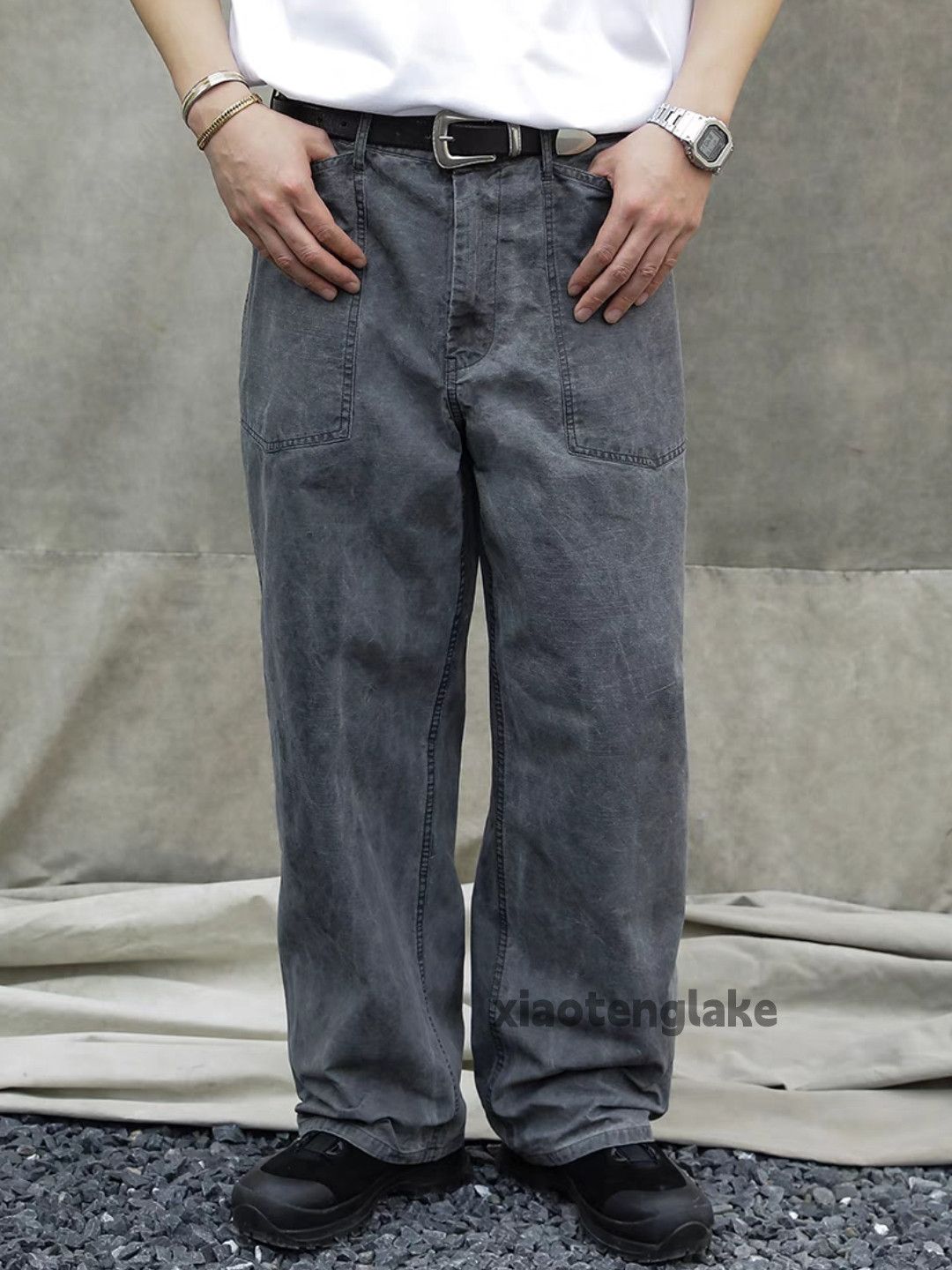 Vintage Unisex washed faded loose baggy hiphop cargo pants Size US 38 / EU 54 - 10 Thumbnail