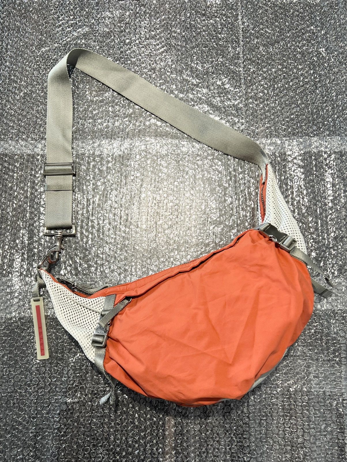 Prada Prada Sports Redline Early 2000’s Orange Mesh Sling bag Size ONE SIZE - 1 Thumbnail