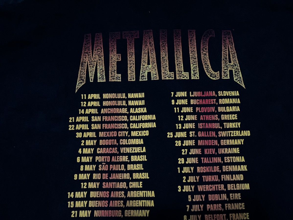 Metallica Vintage Metallica Summer Tour Tee Size US L / EU 52-54 / 3 - 6 Thumbnail