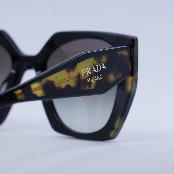 Prada Prada PR15WS 3890A7 Sunglasses Black/Medium Tortoise Square Size ONE SIZE - 10 Thumbnail