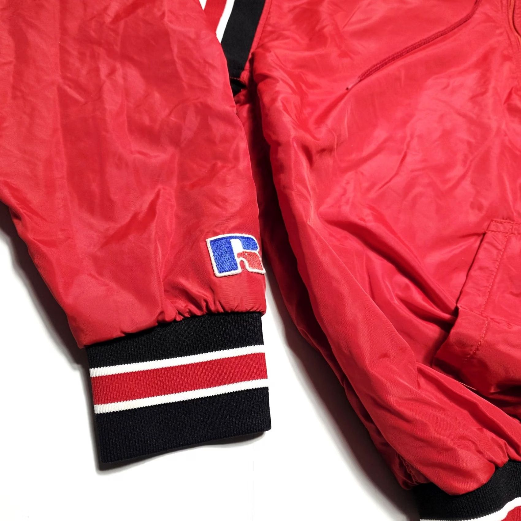 Russell Athletic VINTAGE Russell Athletic Pullover Windbreaker Jacket M Red Mens 90s USA Made Athletic Style arrowed Size US M / EU 48-50 / 2 - 3 Thumbnail