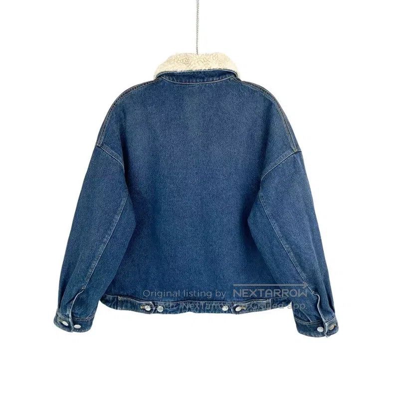 Prada Prada Triangle logo denim lamb wool coat Size US XS / EU 42 / 0 - 3 Thumbnail