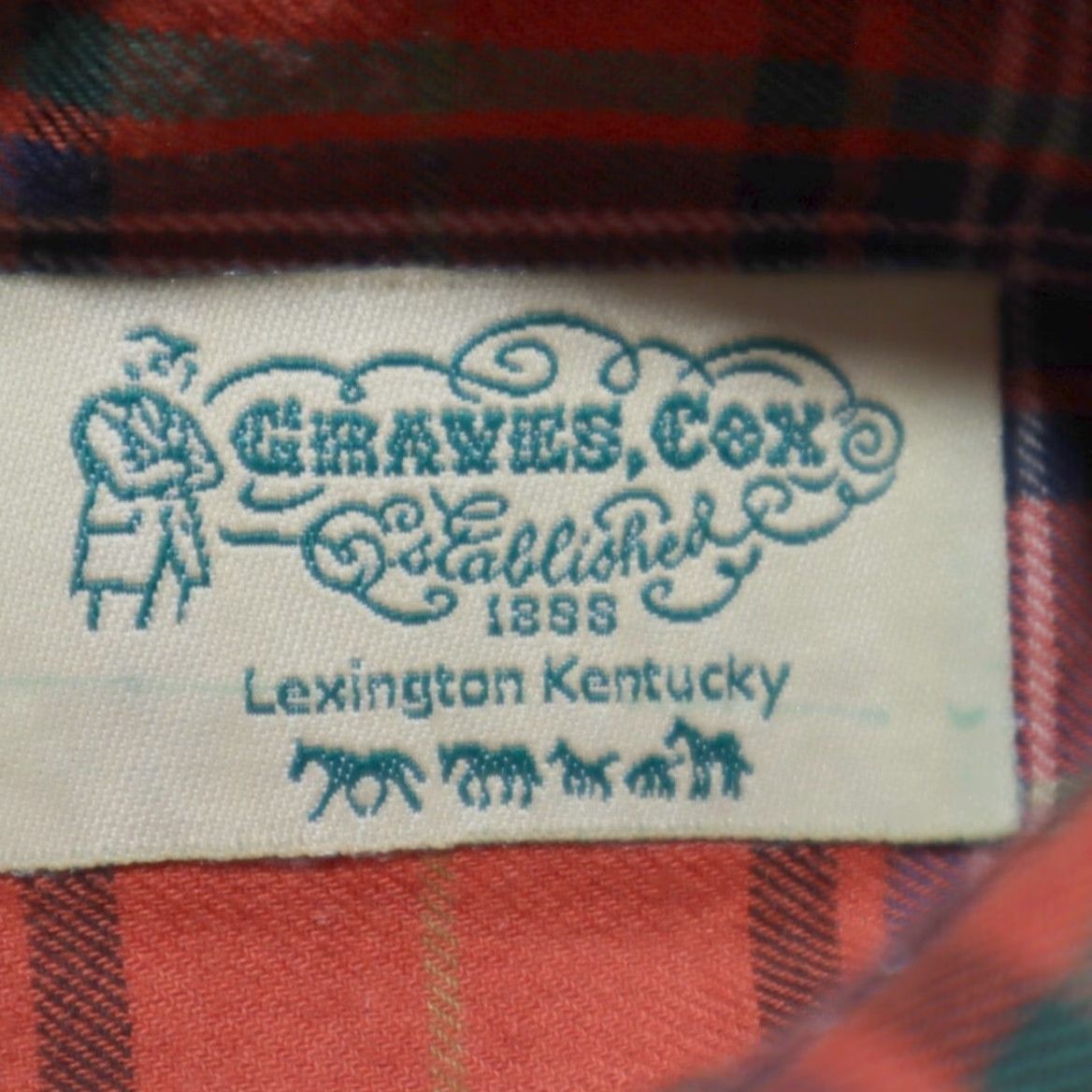 Vintage VINTAGE Graves, Cox Shirt Orange Plaid Wool Flannel Button Down Shirt Men M Size US M / EU 48-50 / 2 - 5 Thumbnail