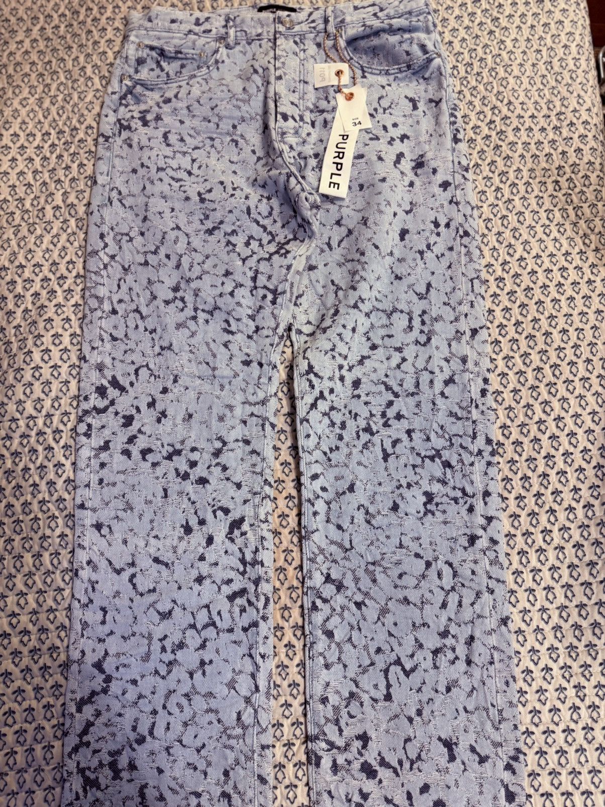 Purple Brand Purple Brand PO11 leopard jacquard jeans size 34 Size US 34 / EU 50 - 1 Thumbnail
