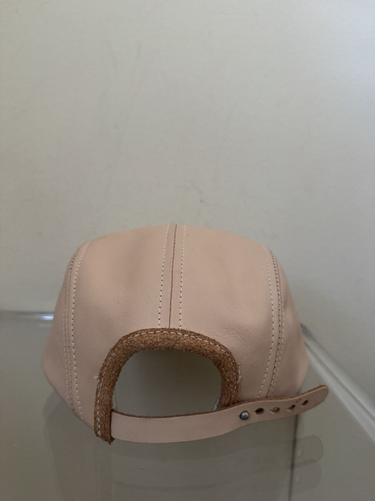 Hender Scheme Hender Scheme 5 Panel Leather Cap Hat Tan Adjustable Size ONE SIZE - 6 Thumbnail