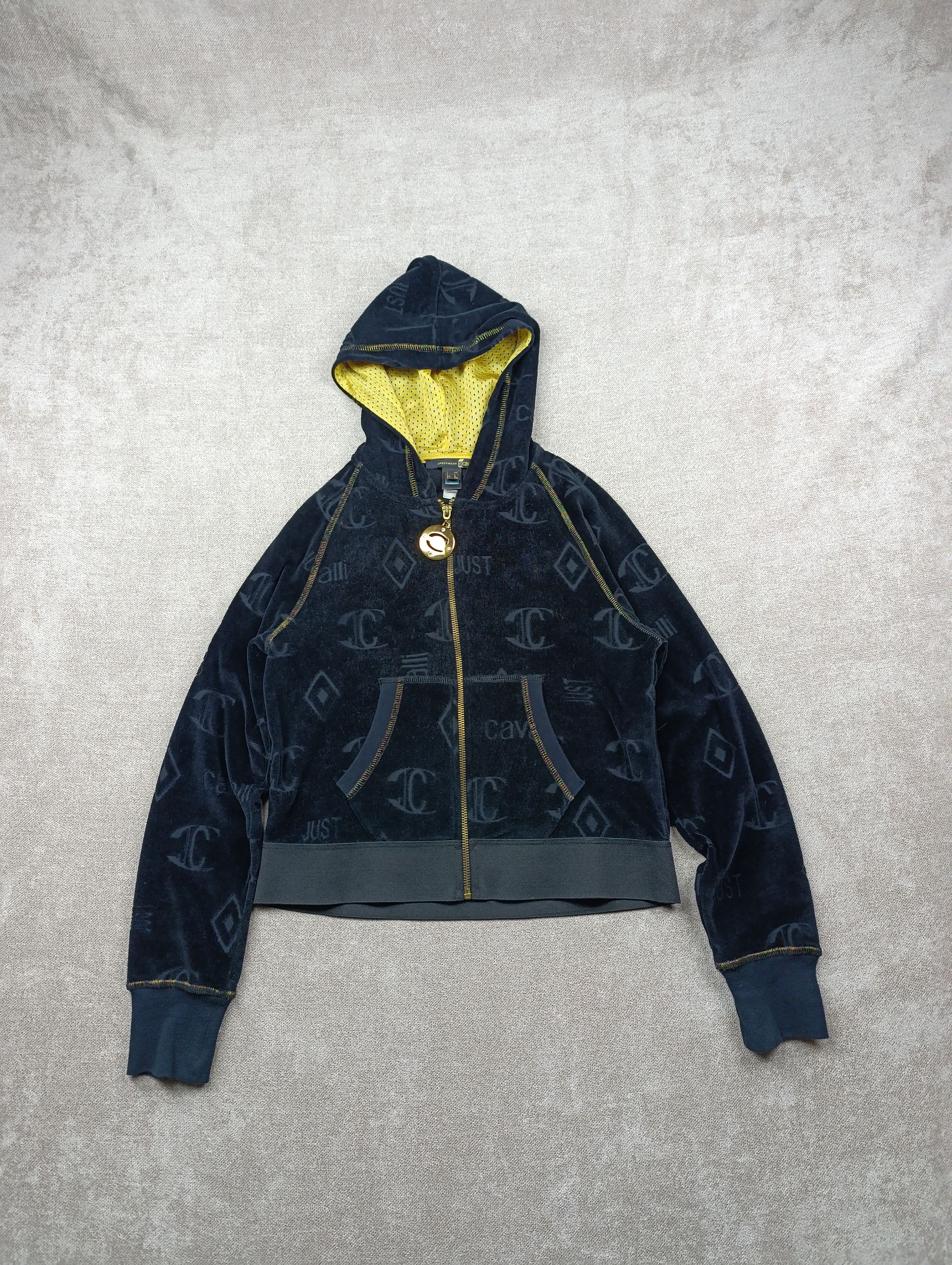 Just Cavalli JUST ROBERTO CAVALLI UNDERWEAR VELOUR MONOGRAM HOODIE Size S / US 4 / IT 40 - 1 Thumbnail