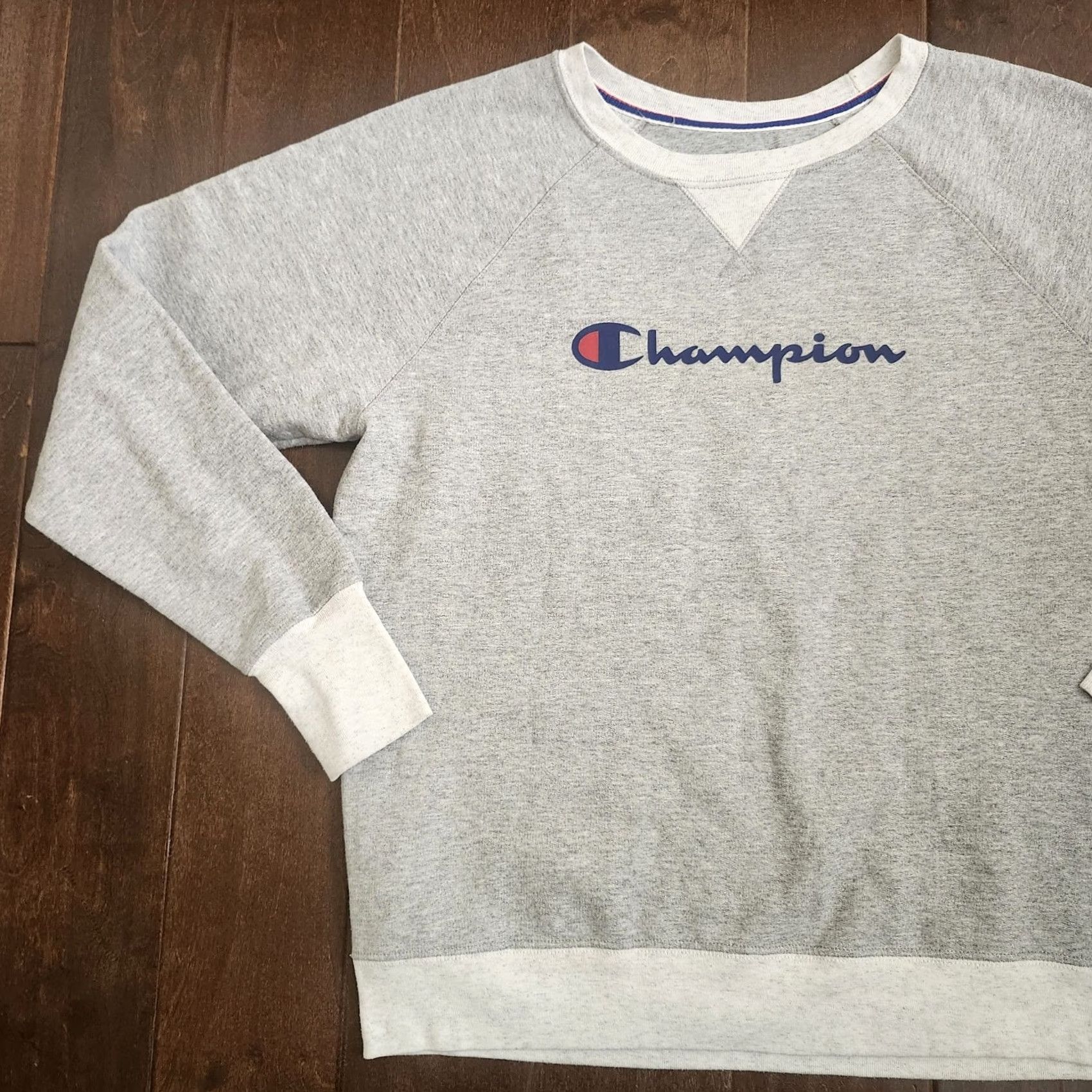 Champion Champion Sweatshirt Logo Crewneck Men's Large Gray Heavyweight 90s Sports Pullover, Cotton, Machine Washable Size US L / EU 52-54 / 3 - 3 Thumbnail