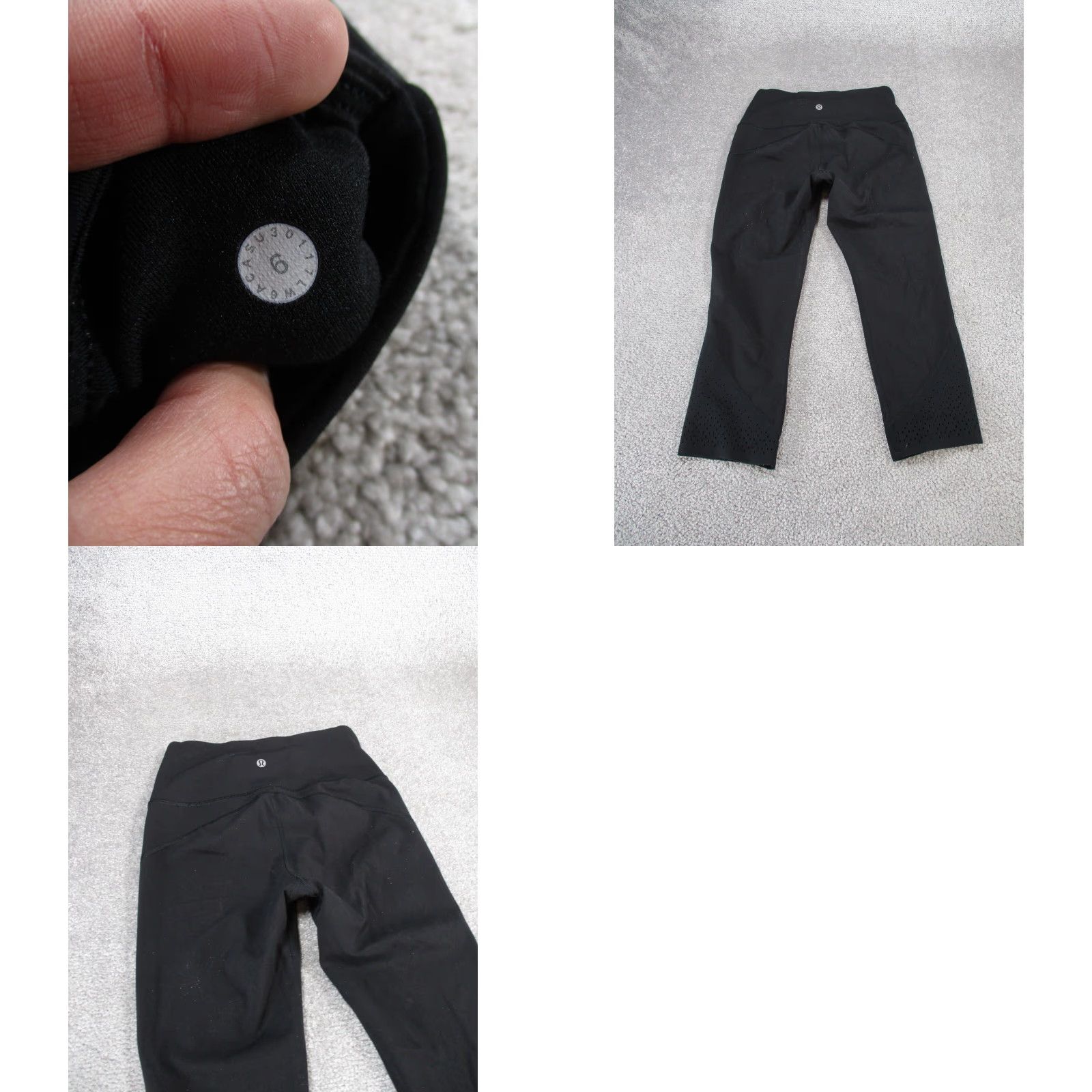 Lululemon VINTAGE Lululemon Leggings Womens 6 Crop Black Solid Yoga Athleisure Size 28" / US 6 / IT 42 - 8 Thumbnail