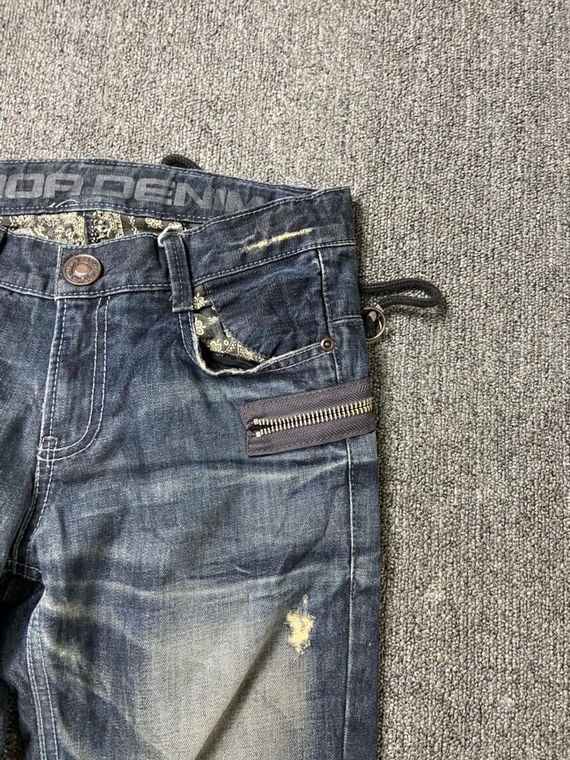 Japanese Brand MOA Denim Brand Zipper Punk Style Tailored Jeans (197) Size US 29 - 13 Thumbnail