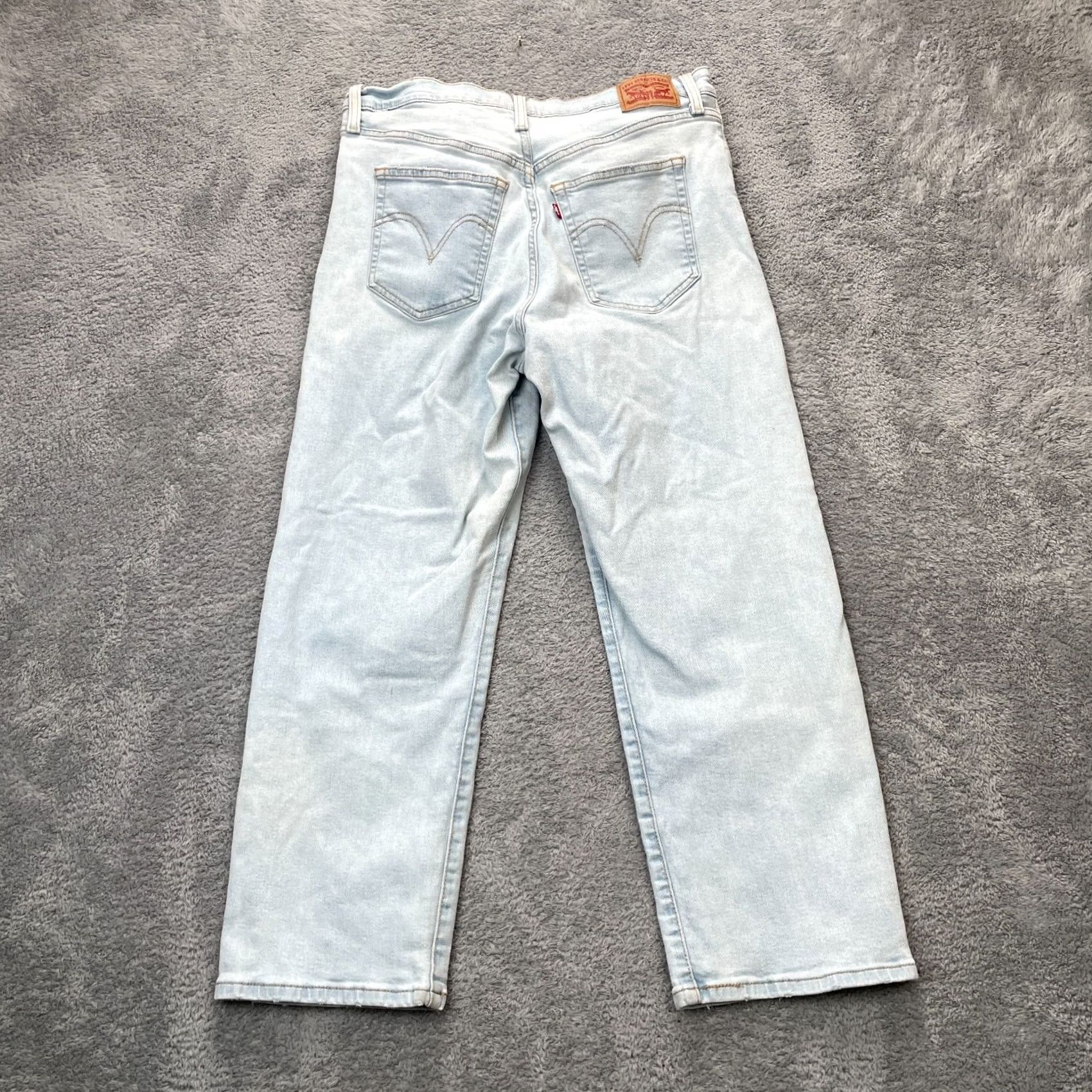 Levi's Levi's Jeans Womens 32 Blue Ribcage Straight Ankle Denim Cotton Logo Medium Wash Jeans Size 24" / US 00 / IT 34 - 2 Thumbnail