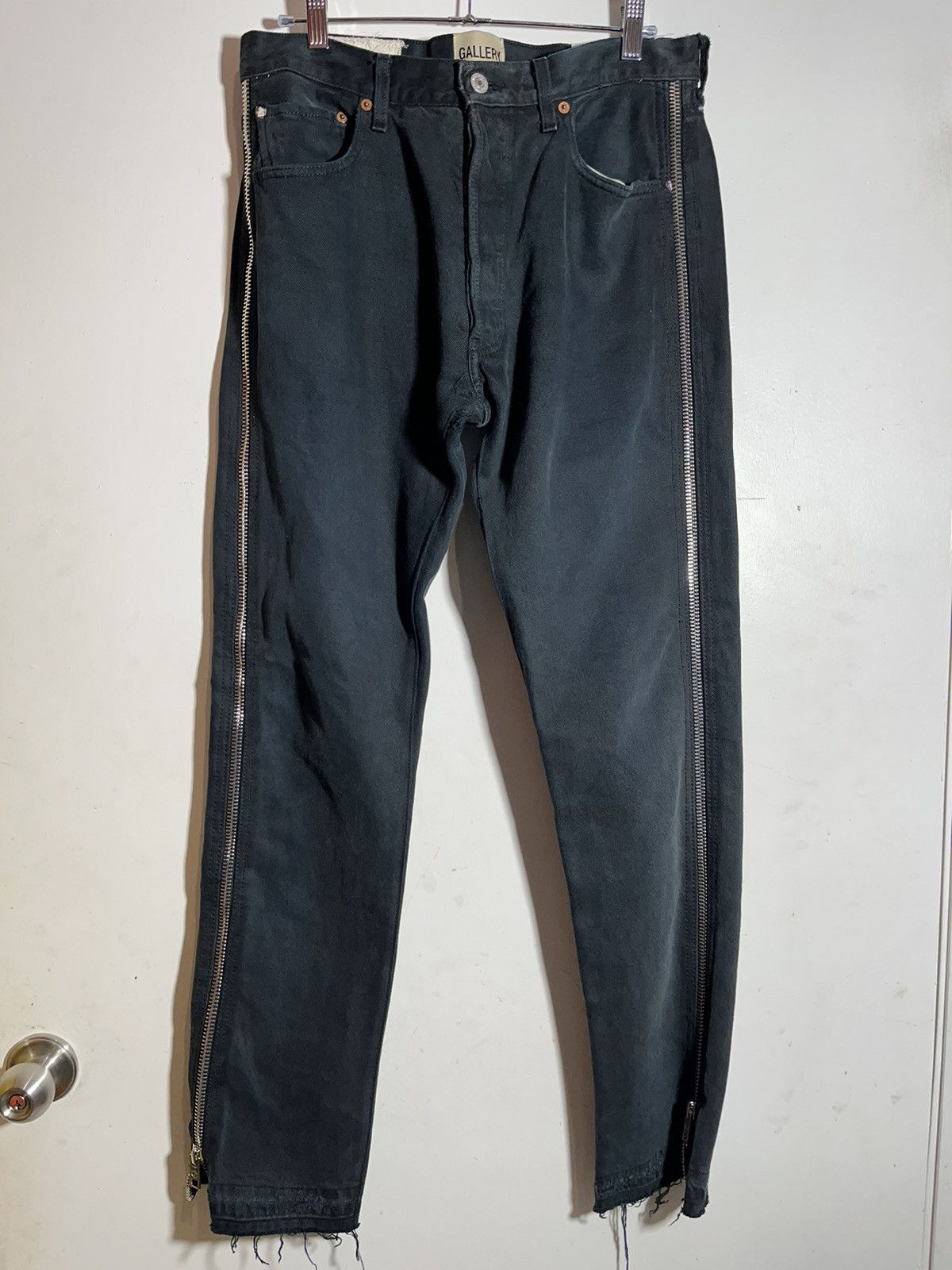 image of Gallery Dept. Black Denim Jeans Zip, Men's (Size 31)