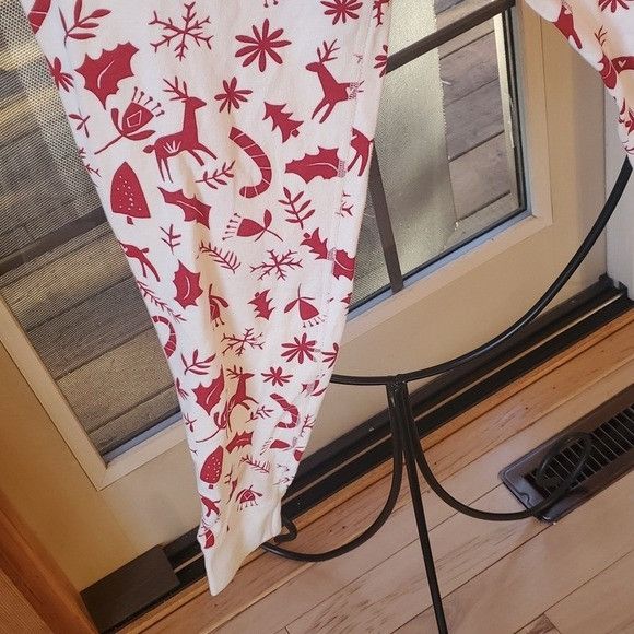 Designer Hanna Andersson Adult Long John Holiday Scandi Cane Pajama S Size 28" / US 6 / IT 42 - 5 Thumbnail
