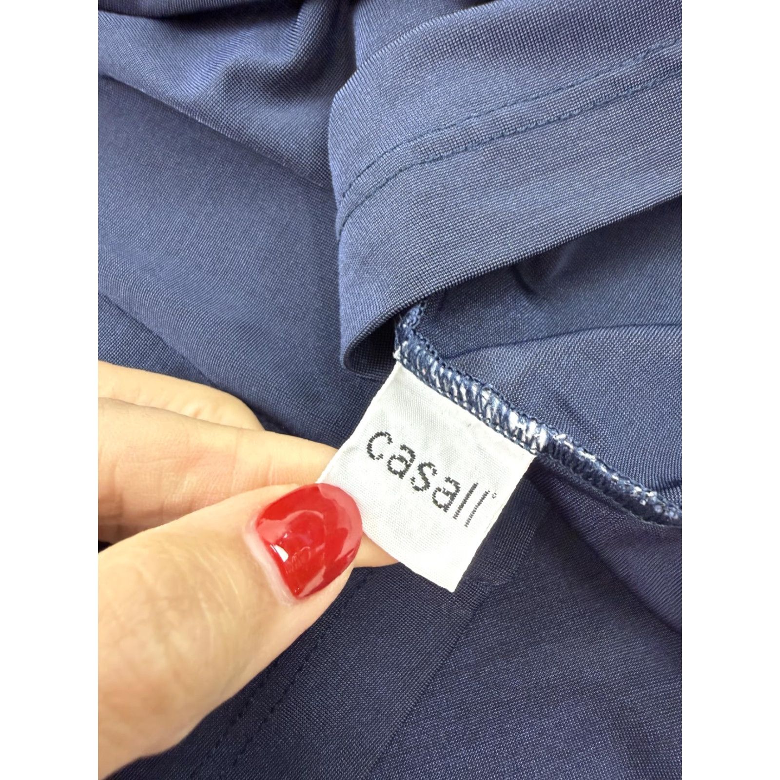 Vintage Casall Shirt Womens L Blue Long Sleeve V-Neck Lightweight Stretch Athletic Size L / US 10 / IT 46 - 5 Thumbnail