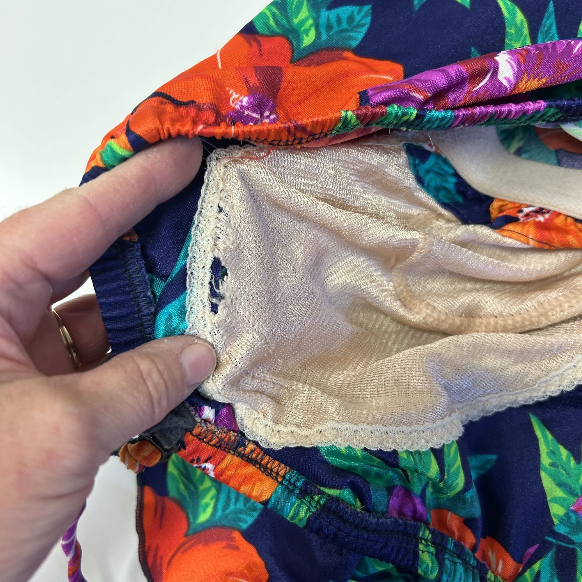Other Vtg Maxine of Hollywood Bright VIBRANT FLORAL Tiere Swimsuit Size L / US 10 / IT 46 - 7 Thumbnail