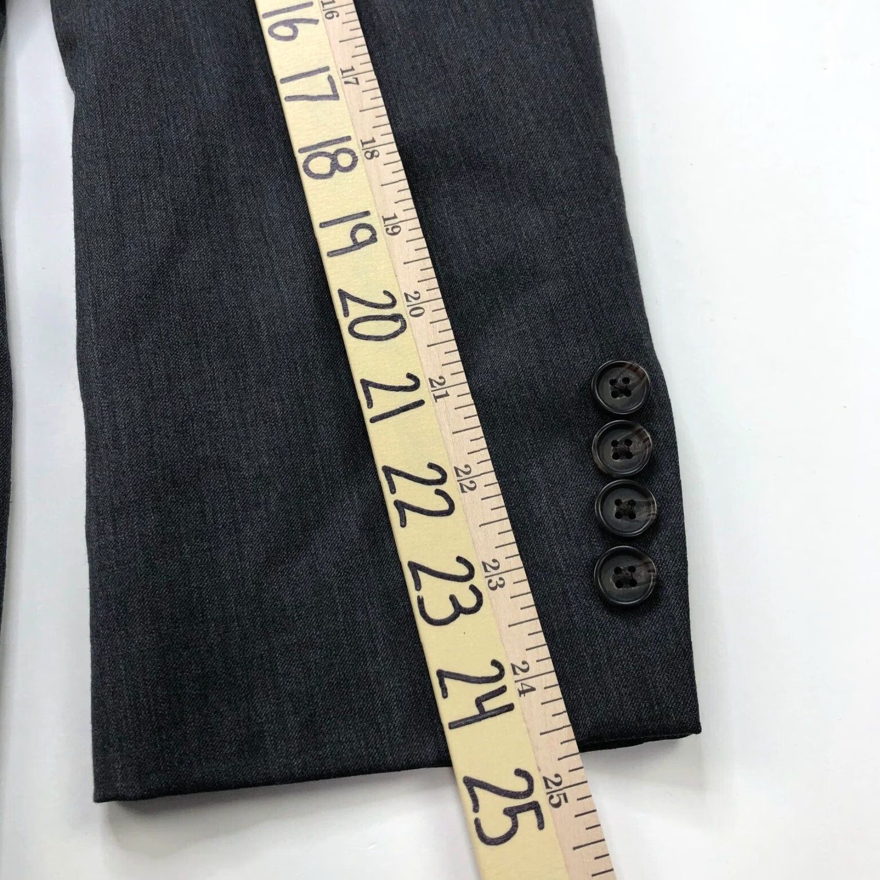 Ralph Lauren Lauren Ralph Lauren Green Label Blazer Jacket Gray 40R 100% Wool Two-Button Notch Lapel Wool Blazer Men's Casual Business Formal Wedding Vintage: No Size 40R - 7 Thumbnail