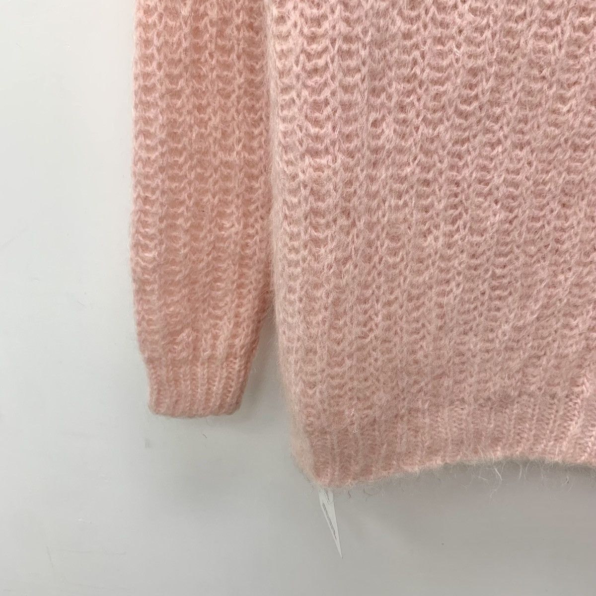 Miu Miu Miu Miu Pink Mohair Fringe High Neck Long Sleeve Sweater Size S / US 4 / IT 40 - 4 Thumbnail