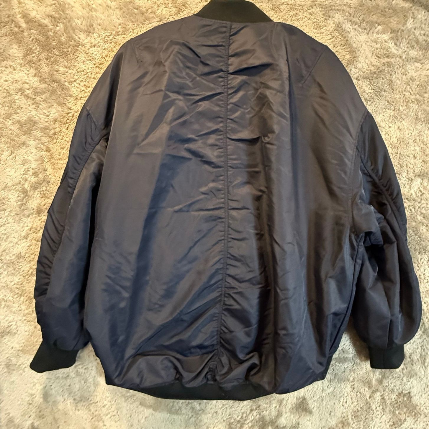 Zara Zara Oversized Bomber Jacket Raincoat Women's XS Blue Black Size XS / US 0-2 / IT 36-38 - 2 Thumbnail