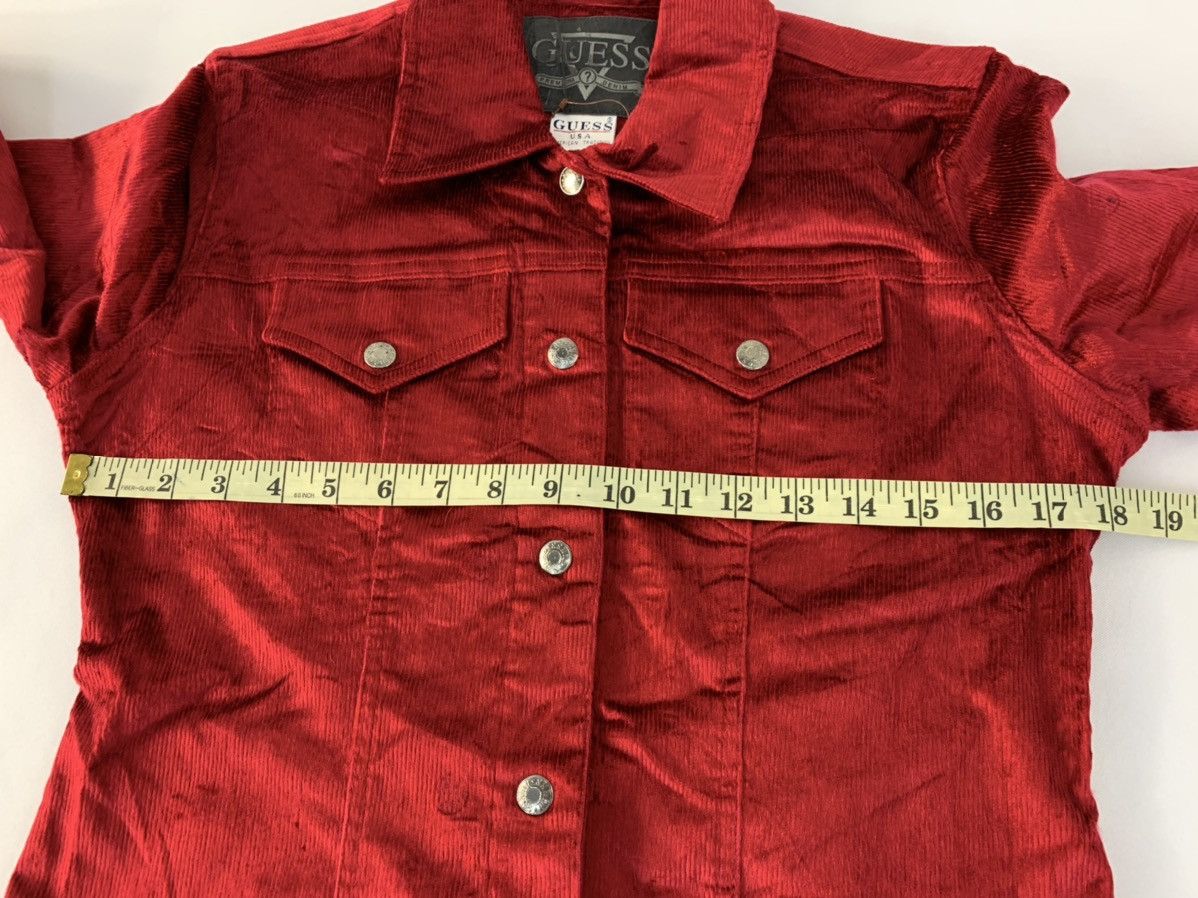 Guess Hype 90s Guess Usa Red Corduroy Glamorous Shirt Western Day Size S / US 4 / IT 40 - 10 Thumbnail