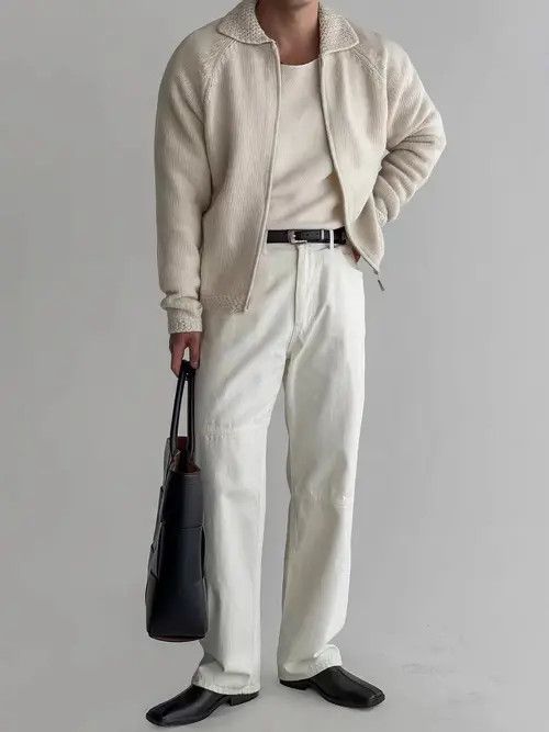 Japanese Brand Vintage Beige L Casual Knit Sweater Lapel Jacket Coat Size US L / EU 52-54 / 3 - 8 Thumbnail