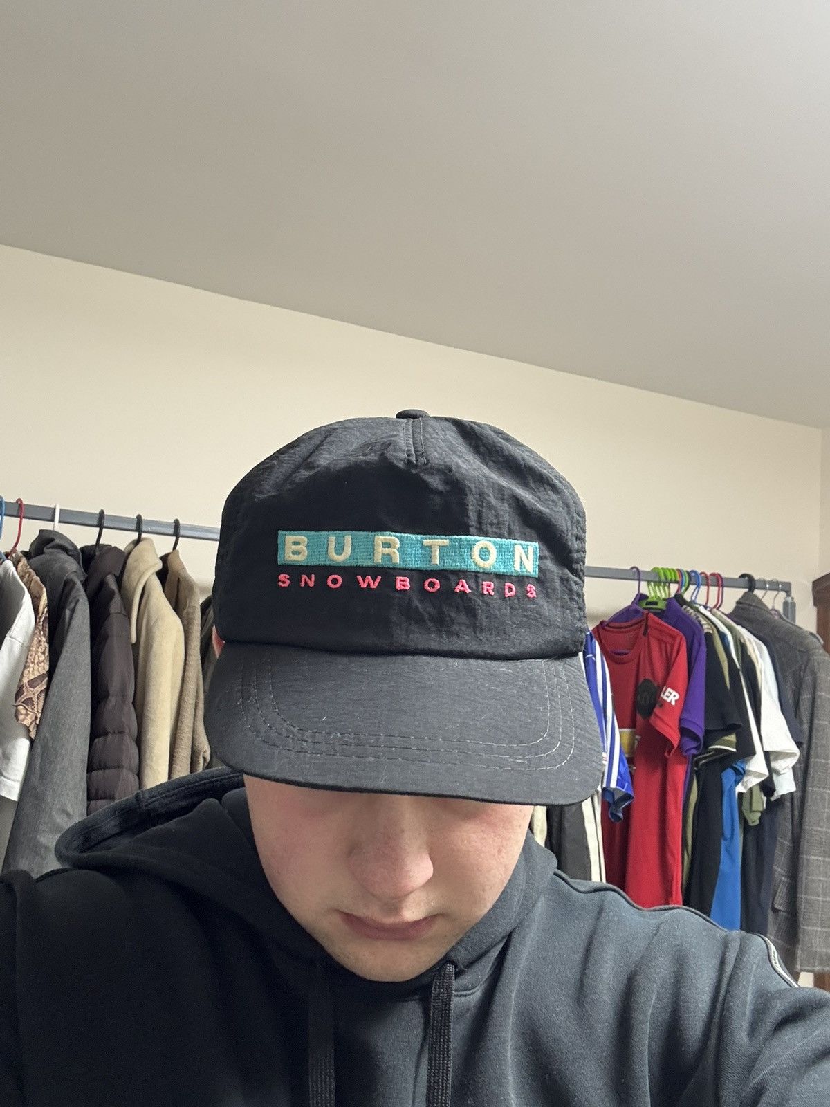 Burton Vintage 90s Burton Snowboard Hat Cap Yupoong Size ONE SIZE - 2 Thumbnail