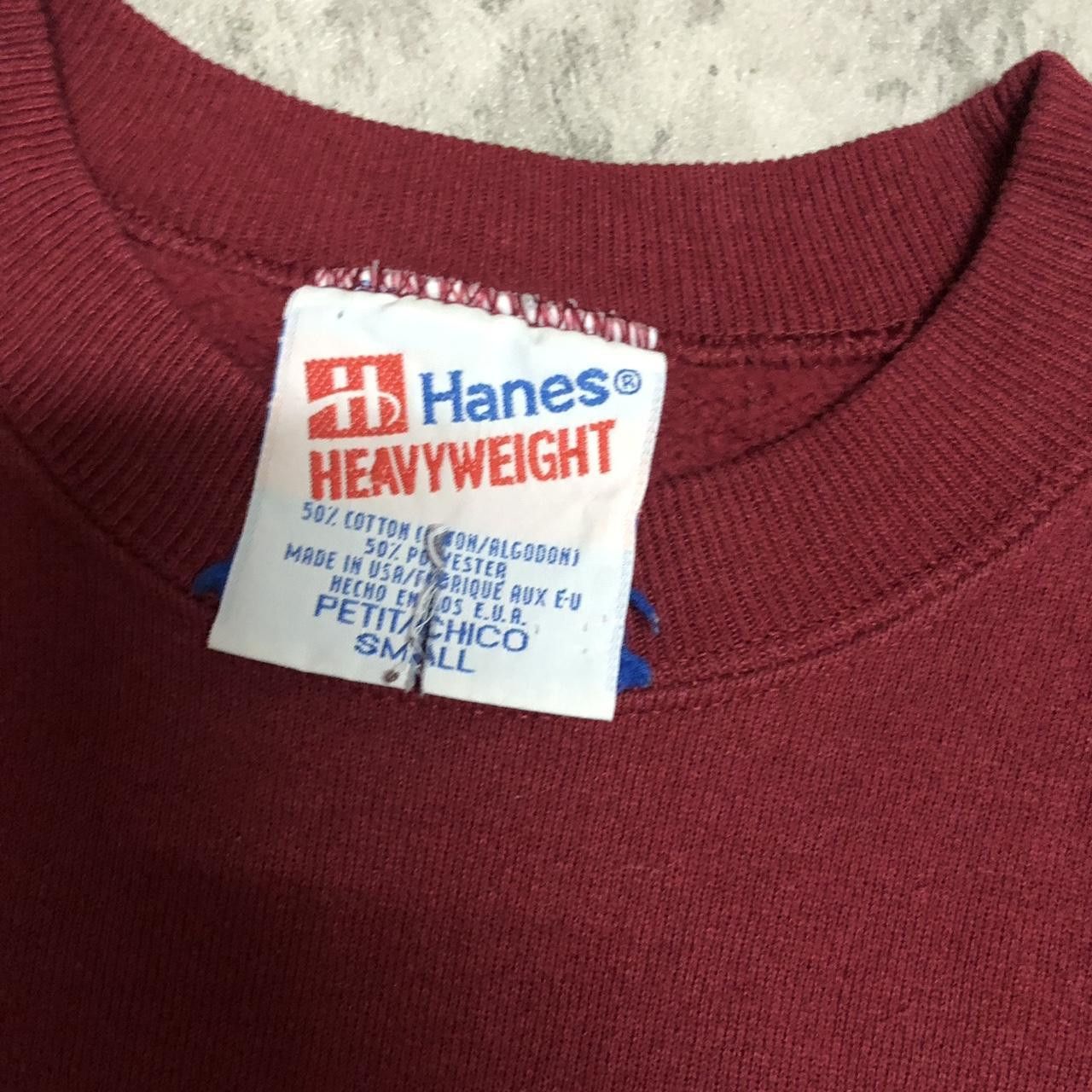 Hanes Burgundy Hanes crewneck sweatshirt with white "Cheers" logo Size US S / EU 44-46 / 1 - 3 Thumbnail
